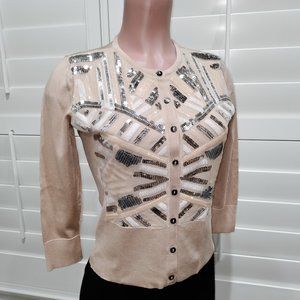 Cache Embellished Cardigan Size S